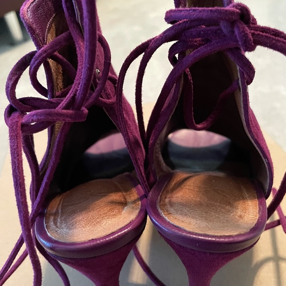 Joie Lexington Peep Toe Plum Bootie - Picture 5 of 9